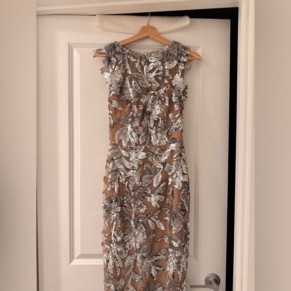NWOT BRONX AND BANCO Violet Maxi Dress in Dark Silver, wedding guest dress - Picture 5 of 16